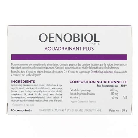 Oenobiol Aquadrainant Plus 45 Comprimés Jambes Légères