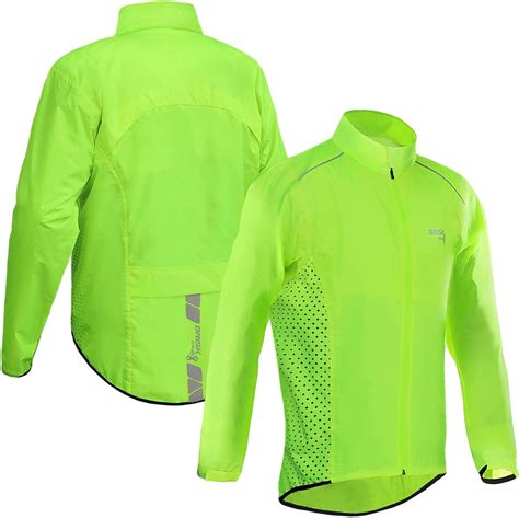 Brisk Bike Cycling Rain Jacket Mens High Vis Full Sleeve Shell Cycling
