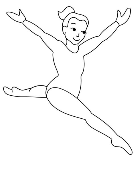 Girl Gymnastics Clipart Color Pages Clipground
