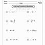 Evaluating Equations Worksheets