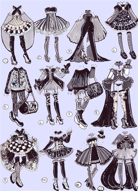 Sold Monochrome Outfits By Guppie Vibes On Deviantart Fashion Design