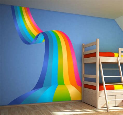 Rainbow Wave Decorative Decal Rainbow Wall Stickers Rainbow Bedroom