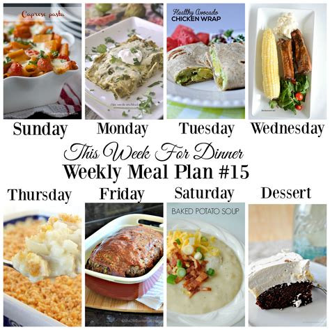 Weekly Meal Plan Week 15 The 36th Avenue