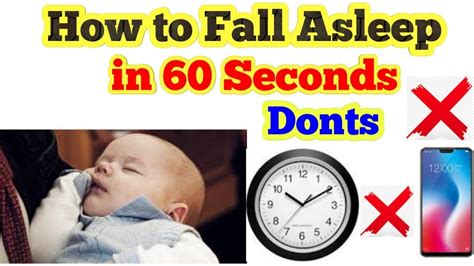How To Fall Asleep In 60 Seconds What To Do When You Cant Sleep Try These One 👍👍👍 Youtube