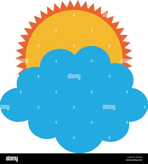 cloud and sun icon stock vector image and art alamy