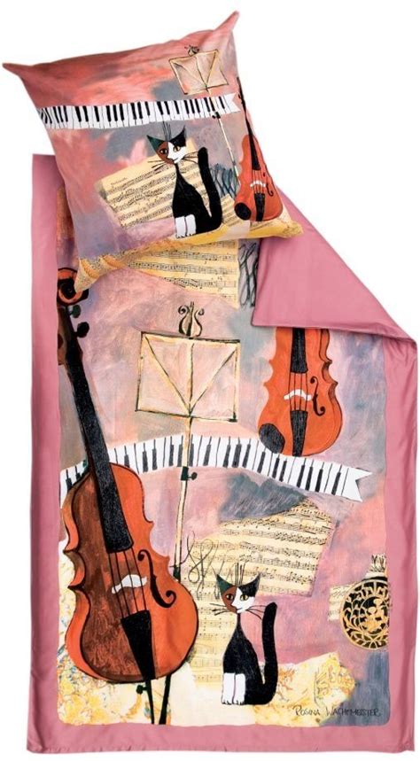 Bettenstudio mani latterbach, fachgeschäft für matratzen, betten, bettwaesche im berner oberland. Rosina Wachtmeister Bettwäsche MUSICAL CAT Biber 135/200 ...