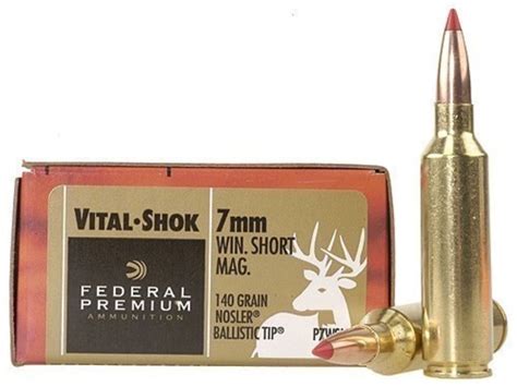 Federal Premium Ammo 7mm Winchester Short Mag Wsm 140 Grain Nosler
