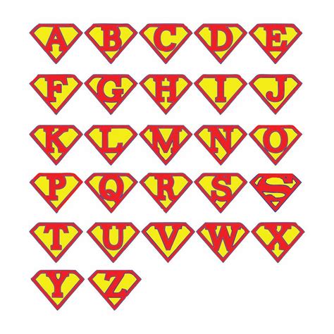 10 Best Printable Superman Logo Alphabet Artofit