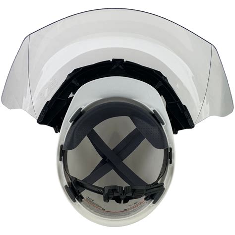 Msa Cap Style Hard Hat Face Shield Kit White Hat W Msa Adapter And