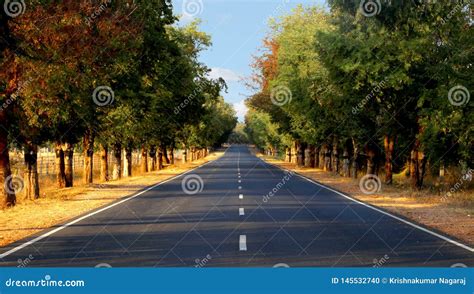 Beautiful Village Road For Background Stock Photo Image Of Scene