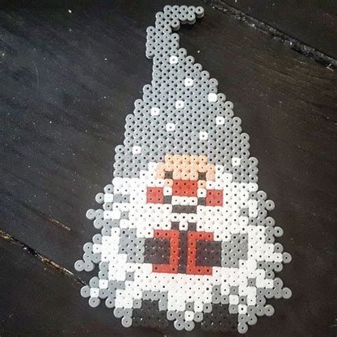 Christmas Gnome Perler Beads Perler Beads Christmas Projects Fuse Beads