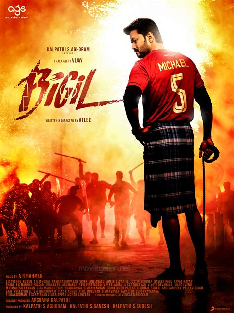 * set image as home screen wallpaper. Vijay Bigil Movie 3rd Look Poster HD | New Movie Posters
