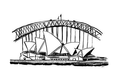 Sydney A4 Art Print Sydney Opera House Art Print Sydney Harbour