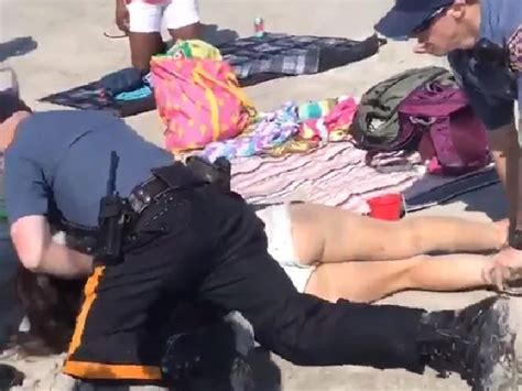 Shocking Video Footage Shows New Jersey Police Officer Punching Bikini Clad Woman In The Head