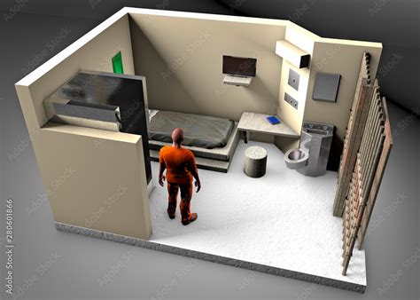 3d Reconstruction Of A Prison Cell Adx Florence Supermax Colorado