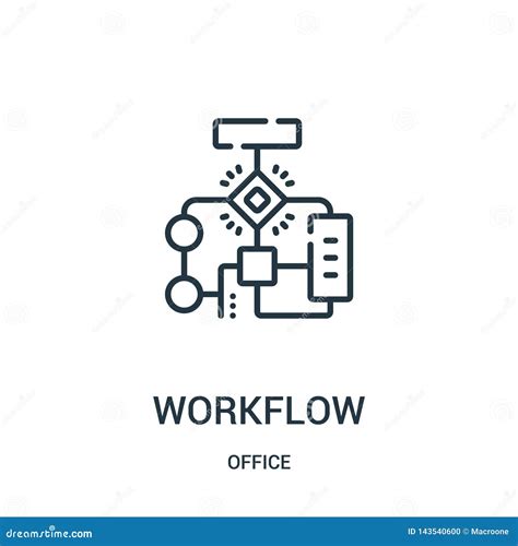 Workflow Icon Vector From Office Collection Thin Line Workflow Outline