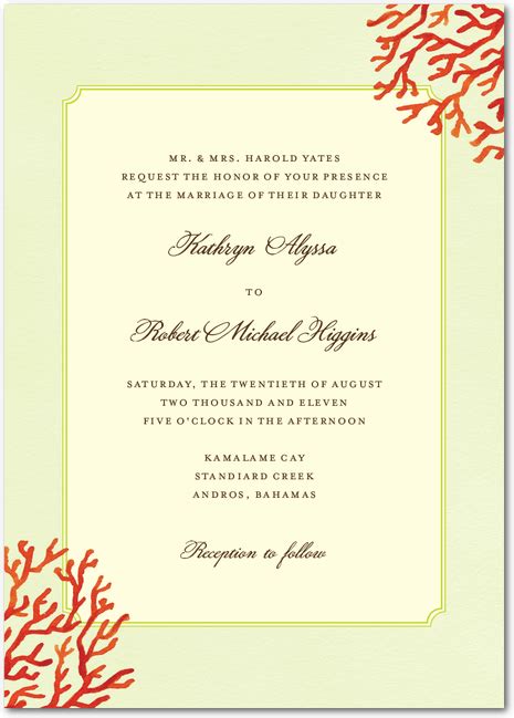 Out Islands:Bright Green | Wedding invitations, Ecru wedding invitations, Beach wedding invitations