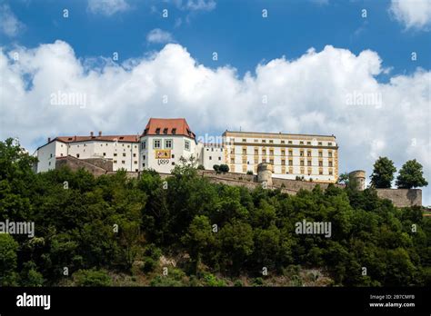 Passau Germany July12 2019 Panoramic View Of The Veste Oberhaus