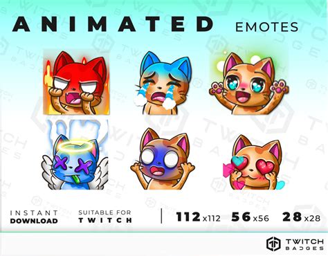 Animated Cats Emotes Animated Twitch Emotes Animated Emotes Etsy Uk