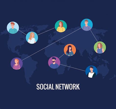 Social Media Netzwerk Menschen Für Digitale Interaktive