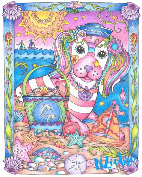 Dazzling Dogs Creative Haven Marjorie Sarnat Dog Coloring Page