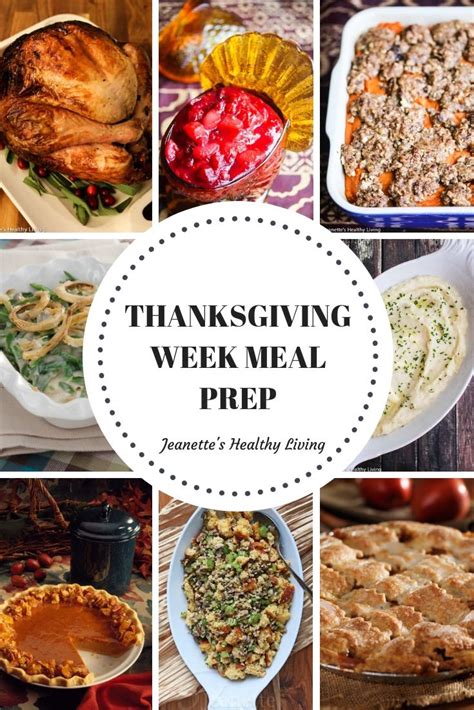 Thanksgiving Week Meal Prep Plan Jeanettes Healthy Living