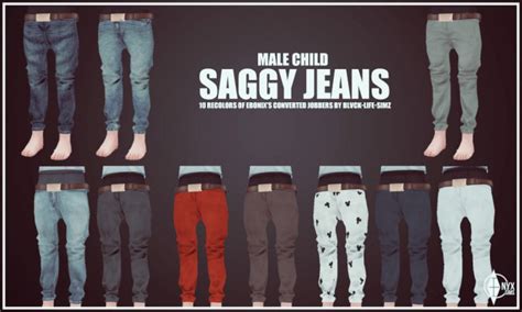 Child Male Saggy Jeans Recolors The Sims 4 Catalog