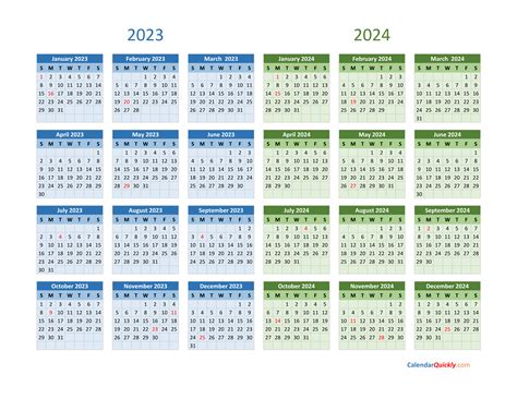 2023 And 2024 Calendar Calendar Quickly