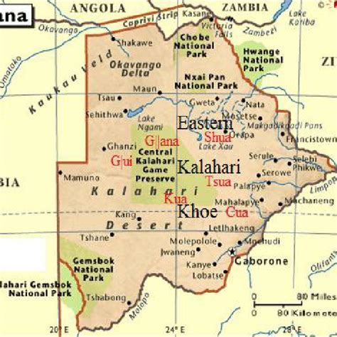 Where Is The Kalahari Desert Located On A World Map Map Of World