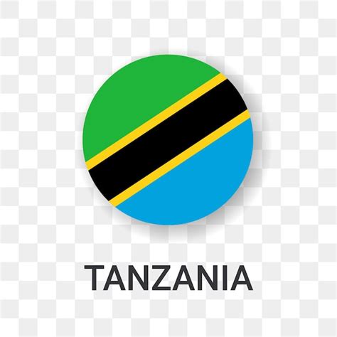 Premium Vector Round Flag Of Tanzania Vector Icon Illustration Isolated