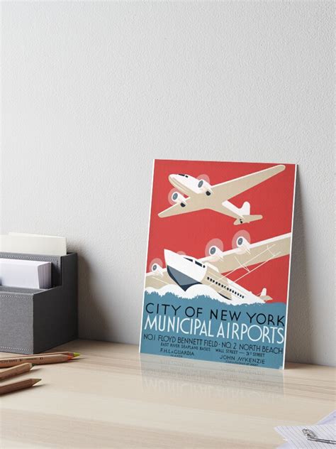 Digital Prints Prints Municipal Airports Travel Airline Airplane Wpa
