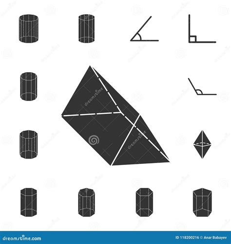 Triangular Prism Icon Detailed Set Of Geometric Figure Premium