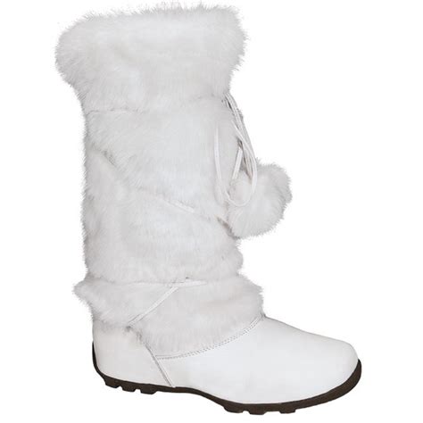 Talia Hi Women Mukluk Faux Fur Boot Mid Calf Winter Snow White Fur Boots Faux