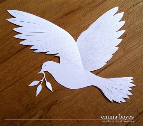 Peace Dove Papercut Commission By Emma Boyes Emma Boyes Papercuts