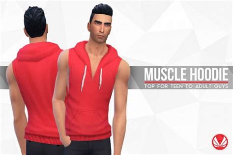 Muscle Hoodie The Sims 4 Catalog Sims 4 Clothing Sims Sims 4