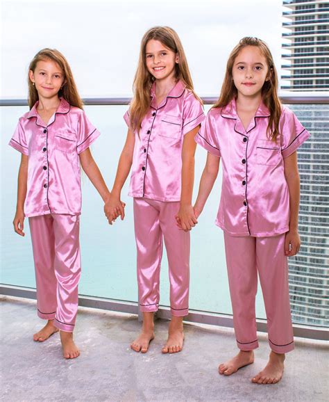Kids Satin Pajamas Personalized Pajamas For Kidscustomized Etsy