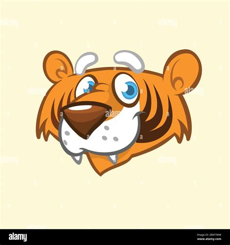 Cartoon Tiger Head Icon Vector Illustration Stock Vector Image And Art