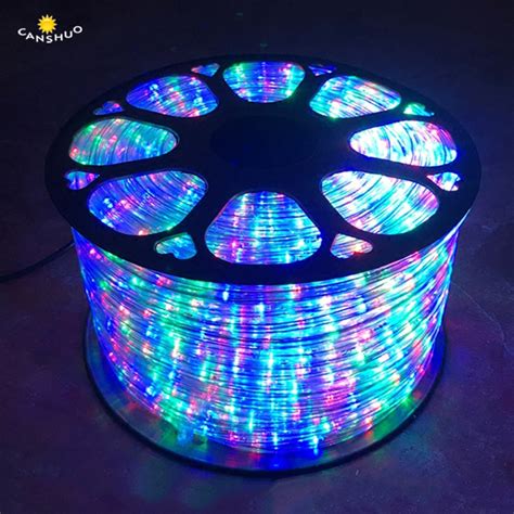 8 Modes Rainbow Tube 220v Led Strips Neon Light Round Two Wire