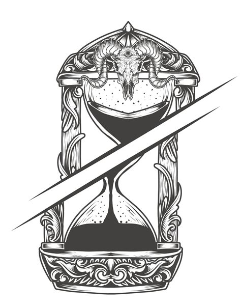 illustration broken hourglass monochrome style 3612040 vector art at vecteezy