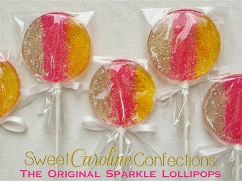Yellow Hot Pink And Silver Lollipops Sparkle Lollipops Candy