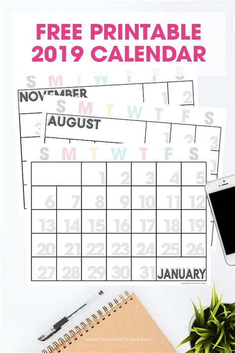 2019 Planner Calendar Free Printables Home Printables Rezfoods