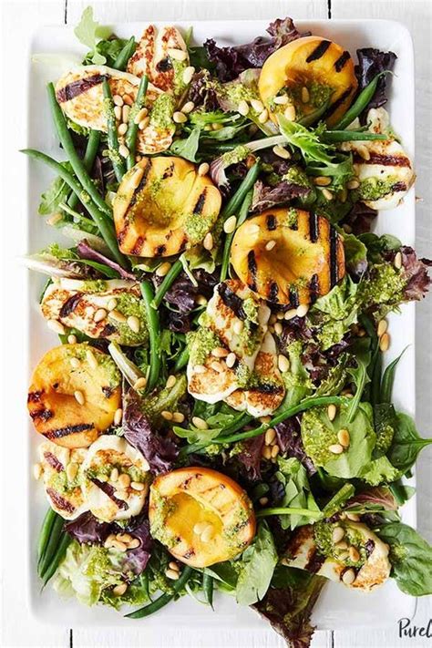 Baked, barbequed, braised, fried, grilled, or roasted. 35 Quick and Easy Side Dishes For Chicken | Halloumi salad ...