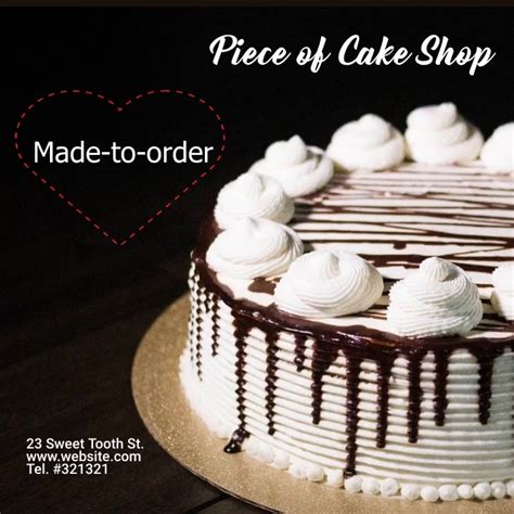 Copy Of Cake Shop Template Postermywall
