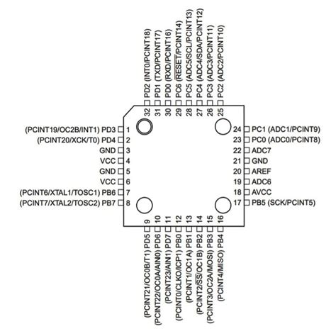 Atmega328p Au Microcontroller Smd Package Tqfp 32 Pin