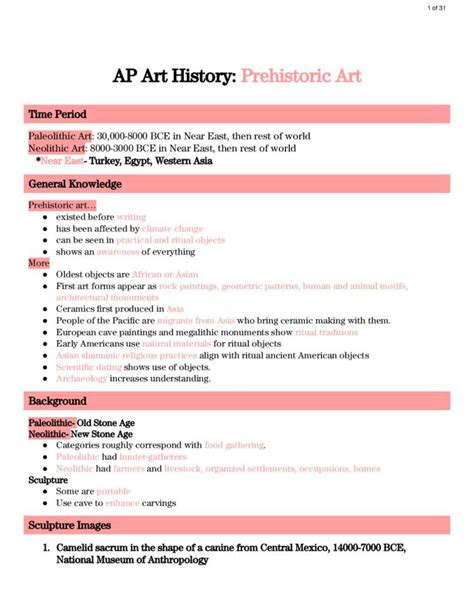Ap Art History Unit Notes Studylast