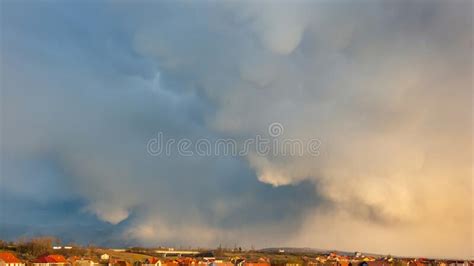 Powerful Storm Clouds In The Evening Stock Photo Image Of Agriculture