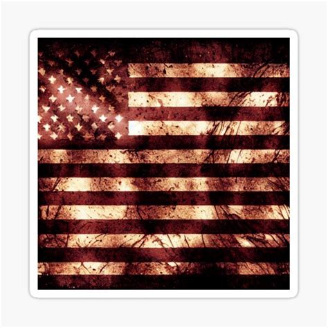 Rugged American Flag Sticker For Sale By Sintex7 Redbubble