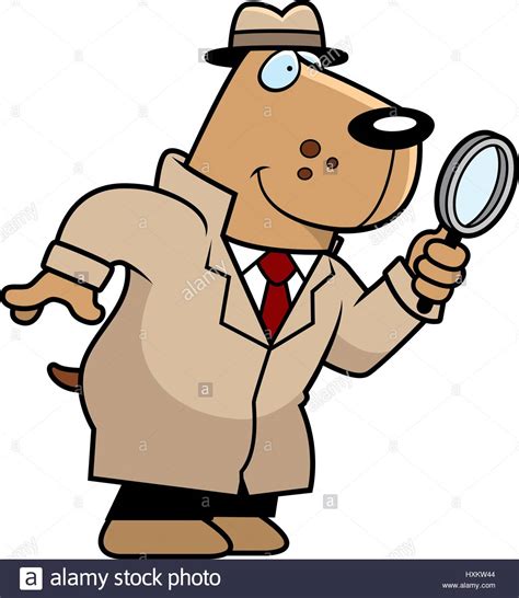 Free for commercial use no attribution required high quality images. A cartoon illustration of a dog detective with a ...