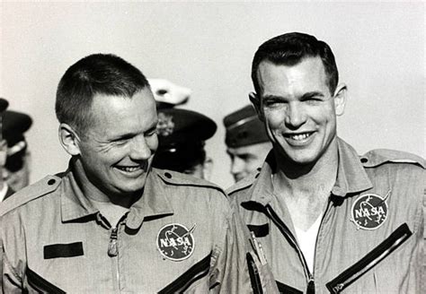 Us Astronauts Neil Armstrong And David Scott At Cape Kennedy After