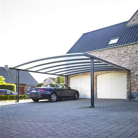 The generous space gives you plenty of room to park your vehicle or to sit back and relax at your leisure. wall attached carport with arched roof in polycarbonate ...